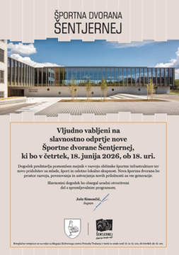 Vabilo Športna dvorana Šentjernej
